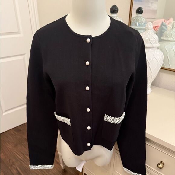NWT Sandro Beaded Cardigan - Picture 5 of 11